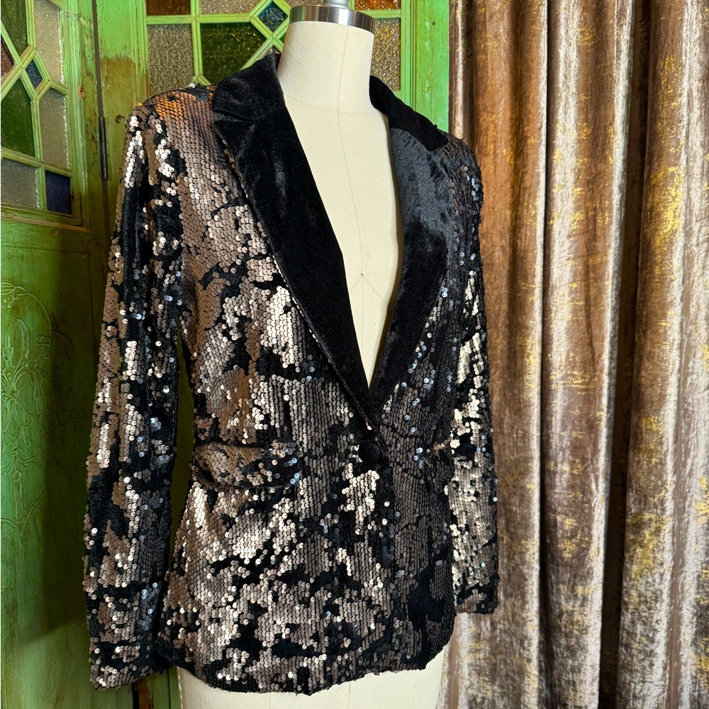 Black & Gold Sequin Blazer by Melrose With Love 🖤💛